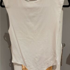 Babaton White Sleeveless Bodysuit